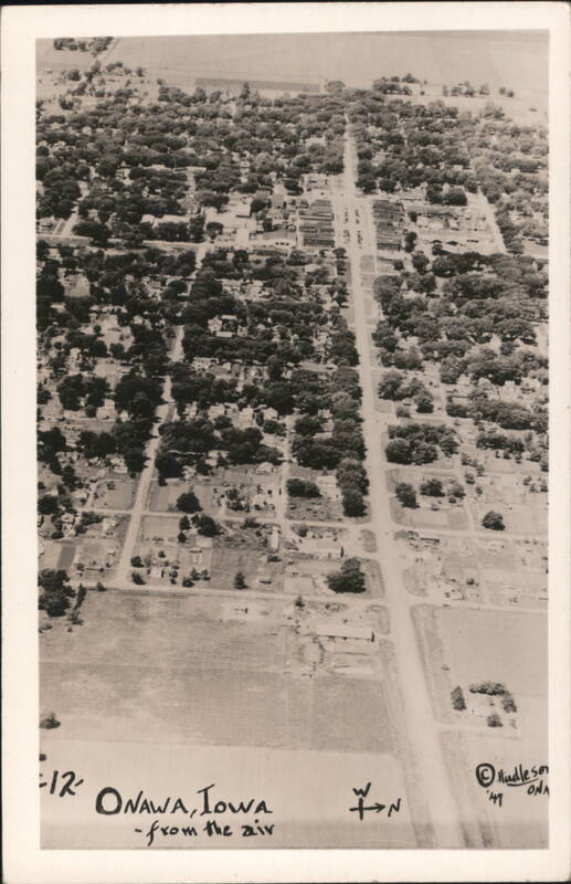 Aerial View of Onawa, Iowa