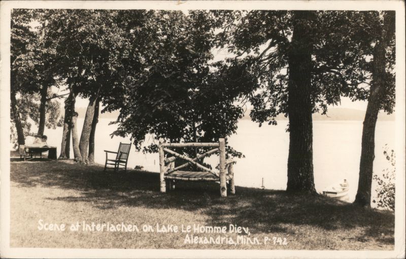 Scene at Interlachen, Lake Le Homme Dieu, Alexandria, MN Minnesota