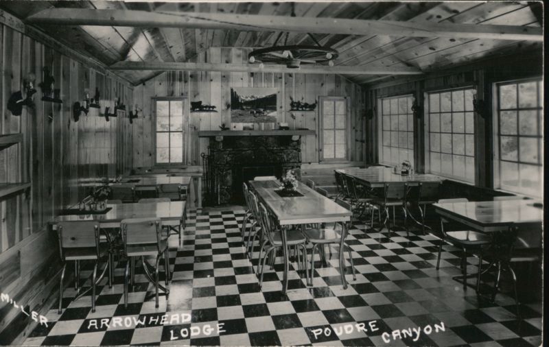 Arrowhead Lodge Interior, Poudre Canyon Colorado