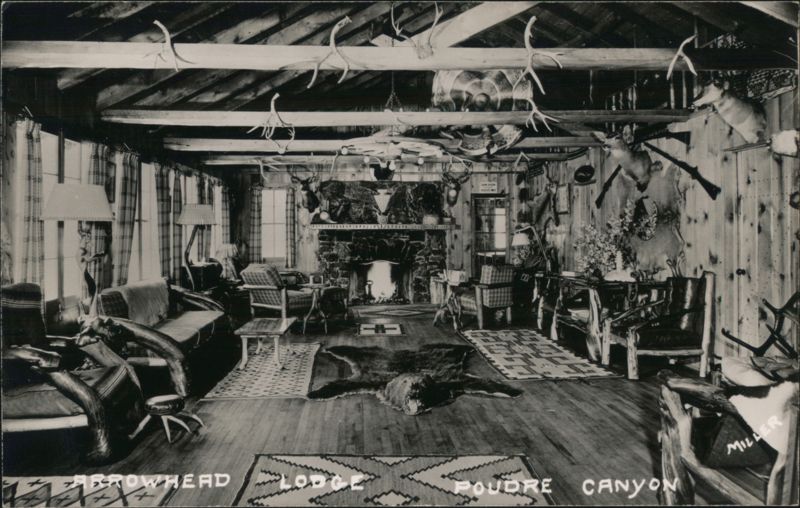 Arrowhead Lodge Interior, Poudre Canyon Colorado Miller