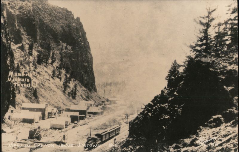 1892 View in Canyon Above JimTown, Mammoth Mountain Tunnel Jamestown Colorado
