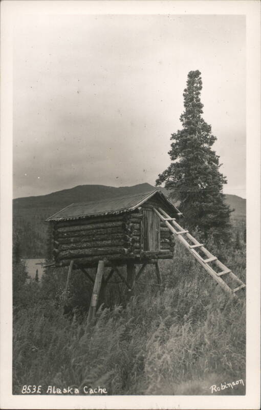 Alaska Cache, Log Cabin on Stilts, Kotzebue