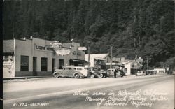Street Scene, Klamath, CA, Redwood Highway Postcard
