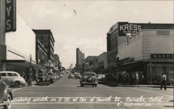 F Street at Fourth Street, Kress and Wards Stores, Eureka Postcard