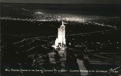 Will Rogers Shrine of the Sun, Cheyenne Mt. at Night Postcard