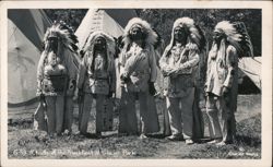 Chiefs of the Blackfeet at Glacier Park Postcard