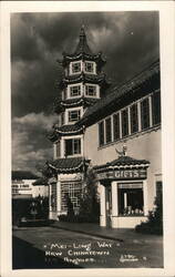 Mei-Ling Way Pagoda, New Chinatown, Los Angeles Postcard