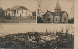 Millersburg, IL Cyclone, May 11, 1908: Church Damage Postcard