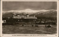 Mount Washington Hotel, Presidential Range, Bretton Woods, NH Postcard