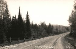 Road Scene, Northern Wisconsin Postcard