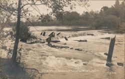 Old Mill Dam, New Lisbon, WI Postcard