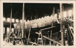 Burger Boat Co. Steel Fishing Boat Construction, 1934 Postcard