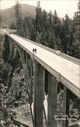 Dan Creek Bridge, Redwood Highway Postcard