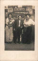 Rocky Gulch Saloon Cowgirls in Wooly Chaps Postcard