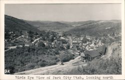 Birds Eye View of Park City Utah, looking north Postcard