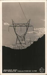 Boulder Dam Los Angeles Transmission Line Postcard