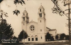 St. Vincent's Church, Petaluma, CA Postcard