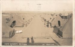 Camp Kearny, San Diego, Military Tents Postcard