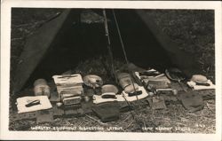 Infantry Equipment Inspection Layout, Camp Kearny Postcard