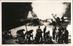 Mortar Firing in Action Postcard