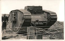 British Tank 'Britannia' from the West Front, L6 Postcard