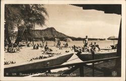Diamond H. from Outrigger Canoe Club Postcard