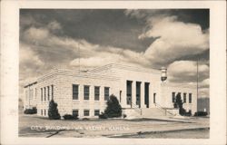 City Building, WaKeeney, Kansas Postcard