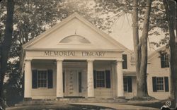 Memorial Library, Boothbay Harbor, ME Postcard