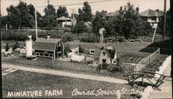 Miniature Farm, Conrad Service Station, Duluth, MN Postcard
