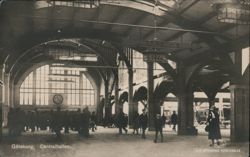 Göteborg Centralhallen, Train Station Interior Postcard