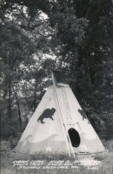 Indian Tepee, Hilda B. Anderson Youth Camp, Green Lake, WI Postcard