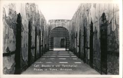 Old Territorial Prison Cell Blocks, Yuma, AZ Postcard