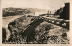 Approach to Vista House, Crown Point, Columbia River Highway Postcard