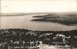 Arnolds Park, IA on W. Okoboji Lake Postcard