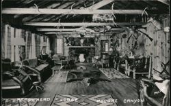 Arrowhead Lodge Interior, Poudre Canyon Postcard