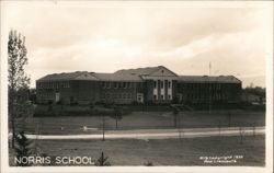 Norris School, Exterior View Postcard