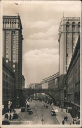 Kungsgatan with Kungstornen Towers and Bridge, Stockholm Postcard