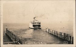 Kirkland-Seattle Ferry Approaching Pier Postcard