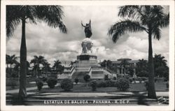 Estatua de Balboa, Panama Postcard