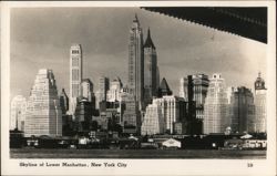 Skyline of Lower Manhattan, New York City Postcard