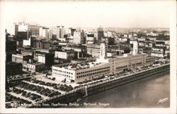 Portland Public Market, Aerial View from Hawthorne Bridge Postcard