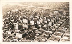 Aerial View of The Business Section - Portland Ore. Postcard