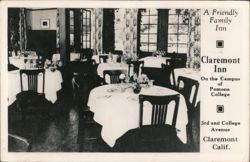 Claremont Inn, Pomona College, Claremont, CA Postcard
