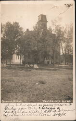 School House, Waterville, KS Postcard