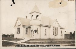 Congregational Church, Downs, KS Postcard