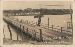 International Bridge, Villa Acuña & Del Rio, Prohibition Era Postcard