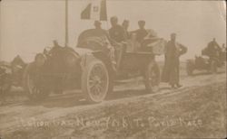 Italian Car, New York To Paris Race 1908 Postcard