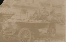 American Car, New York to Paris Race 1908 Postcard