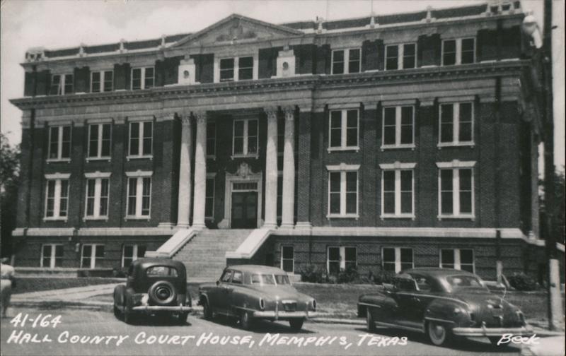 Hall County Court House Memphis TX Postcard