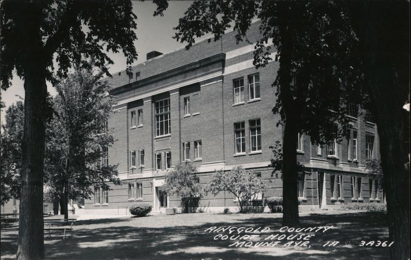 Ringgold County Court House Mount Ayr, IA Postcard